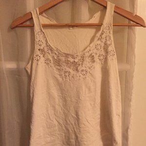 Oysho floral cutout tank top